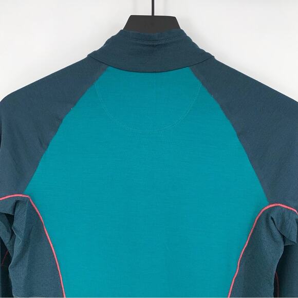 ICEBREAKER Women's Merino GT Quarter Zip Pullover Teal Pink S - Picture 9 of 9